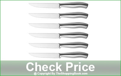 IsheTao 6-Piece Dishwasher safe Serrated Steak Knife Set